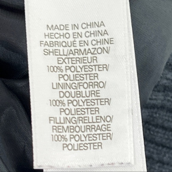 Liz Claiborne Puffer Vest Red & Black Herringbone zip front Size M - Picture 7 of 8